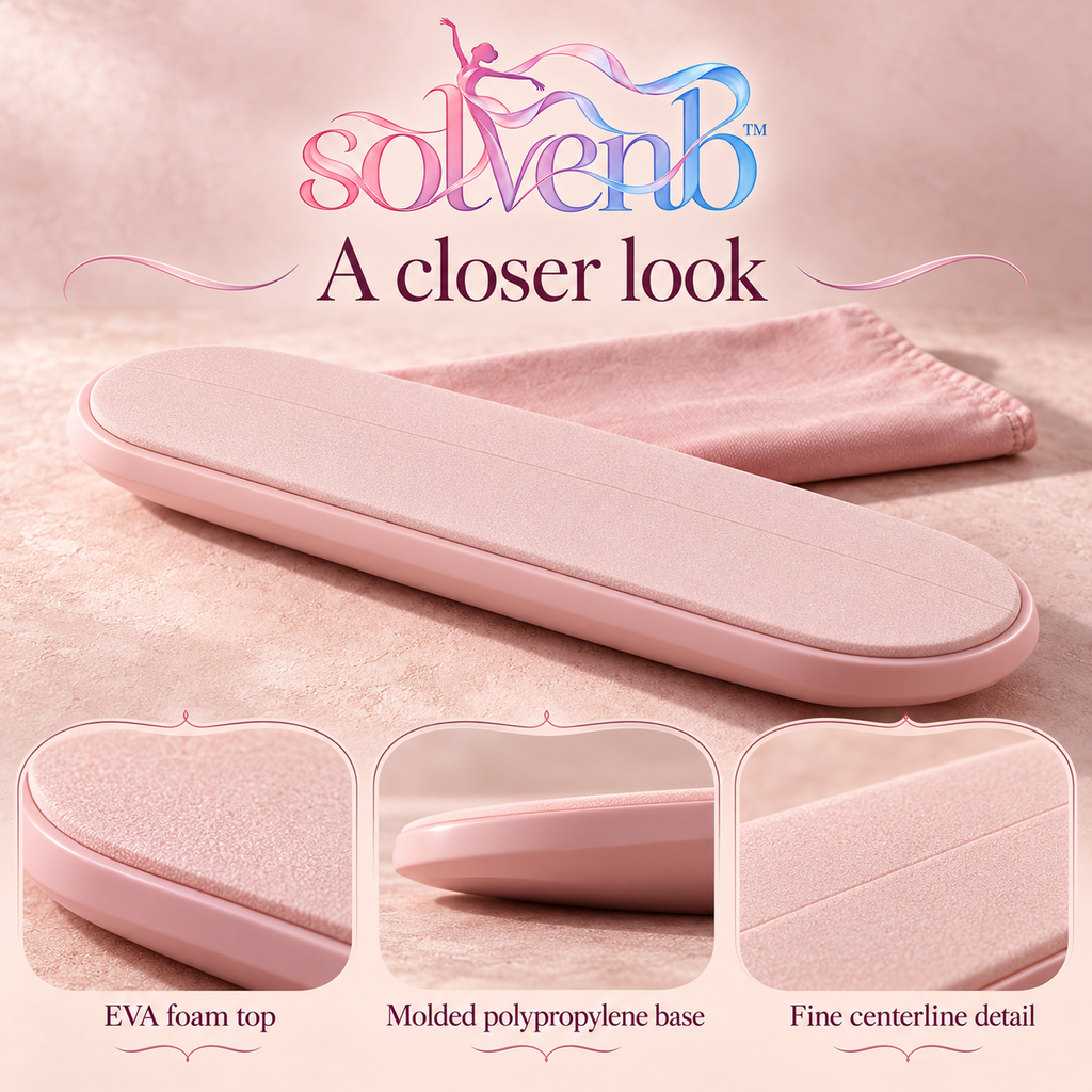 solvenb™ PivotPetal Dance Turning Board — Portable Ballet Pirouette Practice Board with Padded Foot Surface