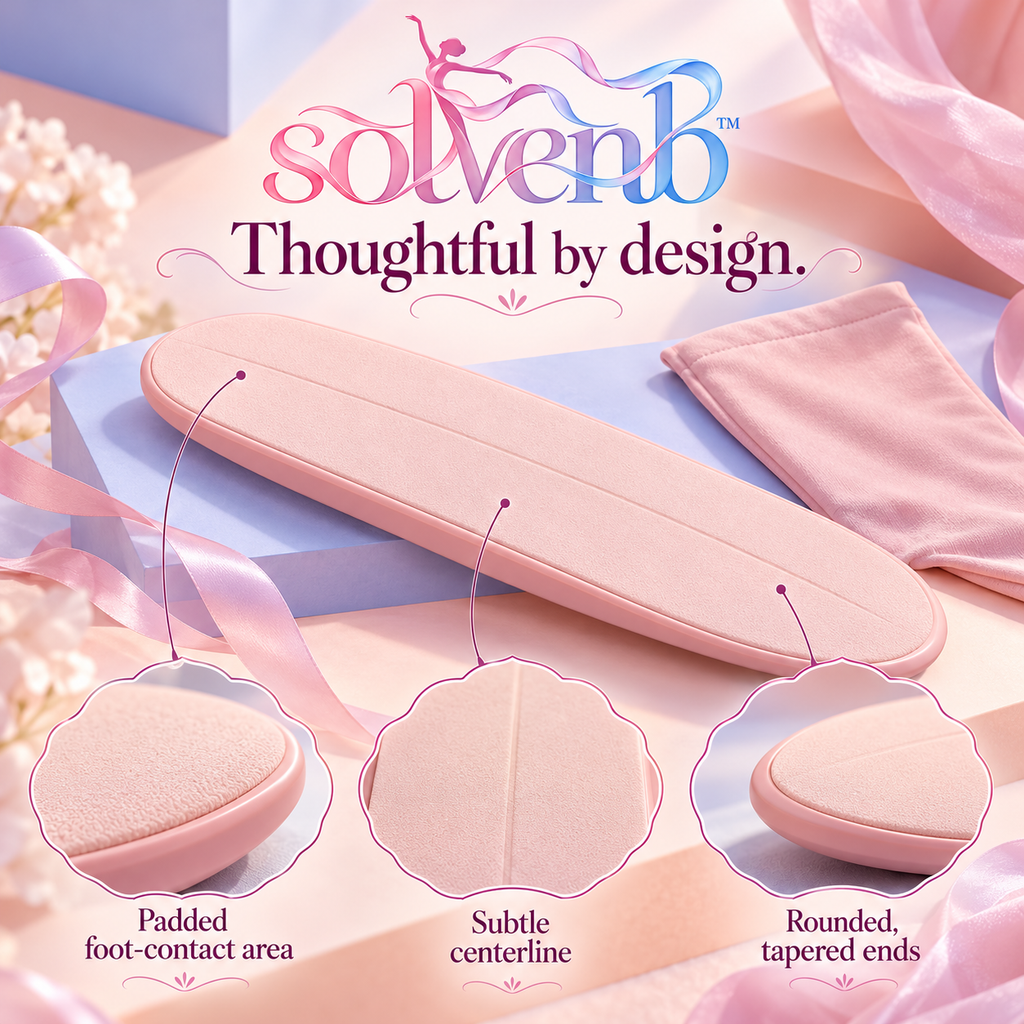solvenb™ PivotPetal Dance Turning Board — Portable Ballet Pirouette Practice Board with Padded Foot Surface