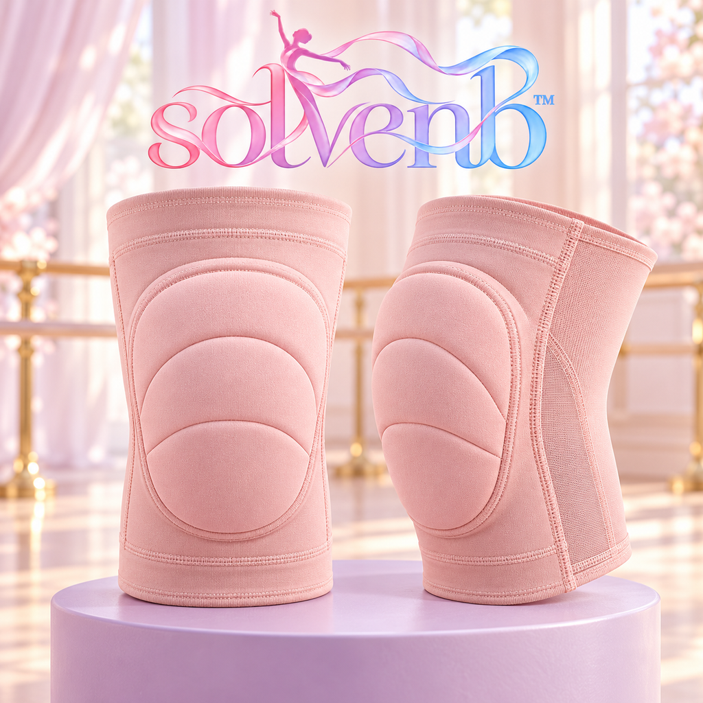 solvenb™ FloorFlow Dance Knee Pads — Low-Profile Padded Knee Sleeves for Adult Contemporary, Jazz & Rehearsal, 1 Pair