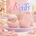 solvenb™ PointePetal Fabric-Covered Gel Toe Pads — Slim Ballet Pointe Shoe Cushion Inserts, 1 Pair